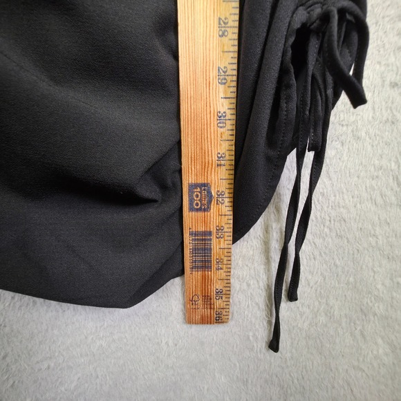 Abercrombie Fitch‎ Mini Dress Womens MT Tall Black Ruched Bodycon Whimsigoth - Picture 6 of 15